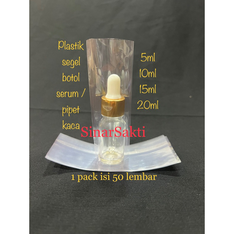 Plastik segel botol serum 20ml 15ml 10ml 5ml / botol pipet kaca (1pack isi 50)