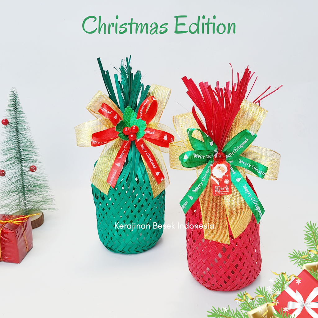 

KERANJANG HAMPERS KUE NATAL CHRISTMAS EDITION Krongso 9cm x 22cm warna pita natal Hampers natal Oranemen natal Hiasan natal Wadah telur natal Toples cookies natal