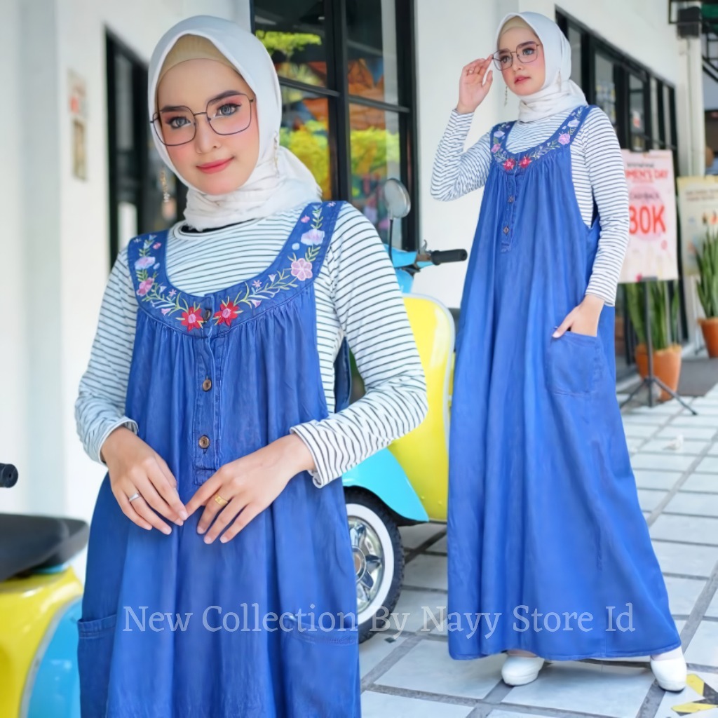 Baju Kodok Berry Overall Overal Dress Rok Wanita Premium Terbaru 2025 Bordir Cantik Kekinian