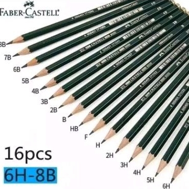 

Faber Castell Pensil B 2B 3B 4B 5B 6B 7B 8B HB F H 2H 3H 4H 5H 6H