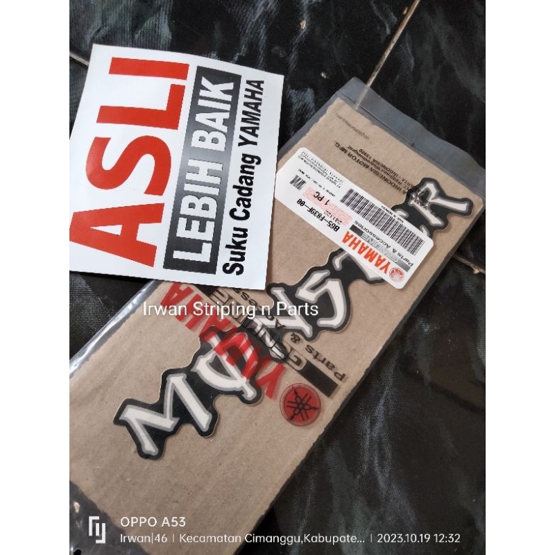 Sticker Stiker Striping Logo Monster LegShield Atas ORIGINAL Yamaha Aerox GP 2019