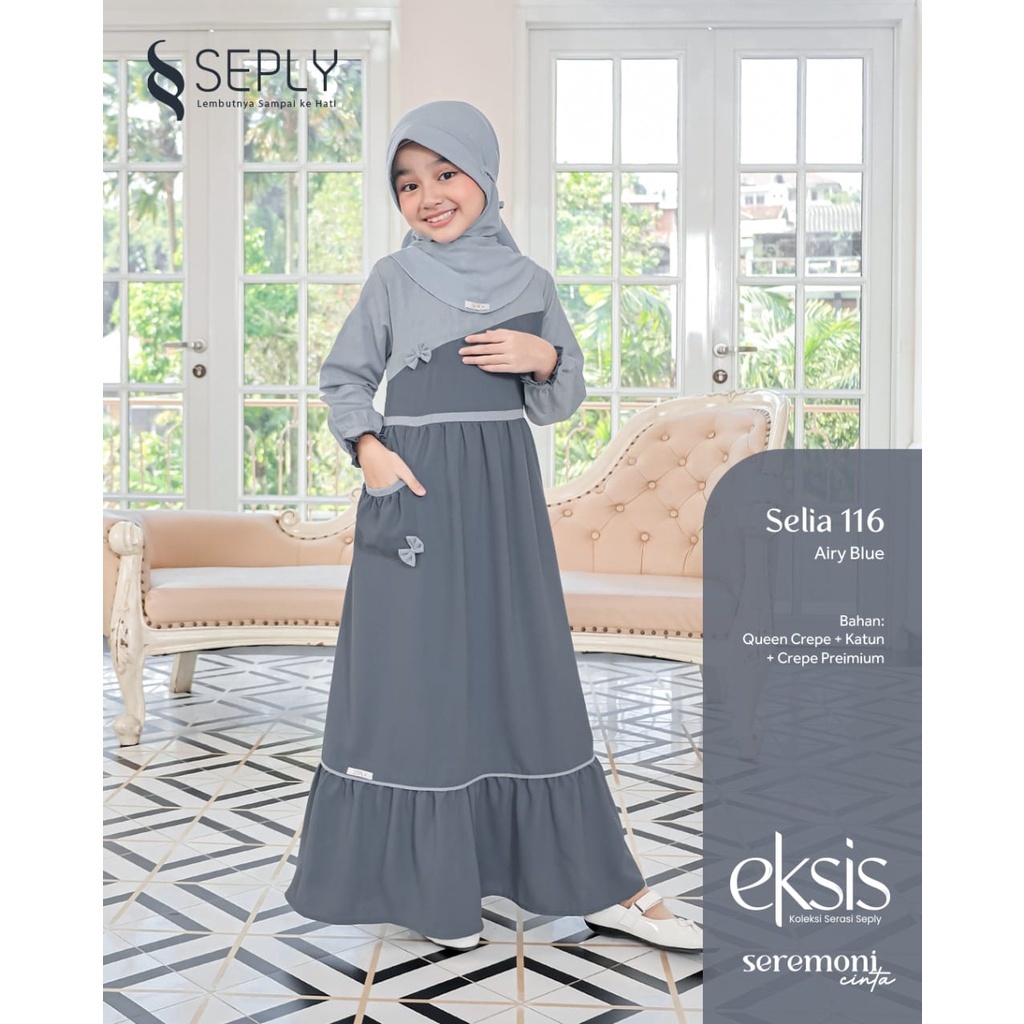 EKSIS 195 SEPLY/GAMIS ANAK SEPLY/GAMIS MUSLIM ANAK PEREMPUAN