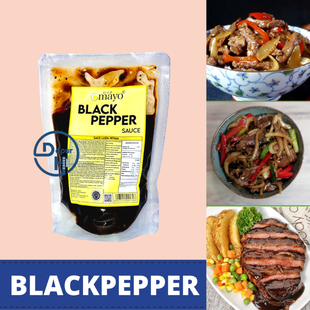 

OMAYO Blackpepper Sauce 250 g Halal | Saus Lada Hitam | Black Pepper