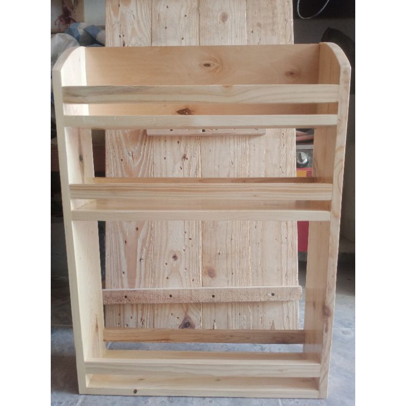 Rak Bumbu dapur kayu jatibelanda. rak bumbu dapur estetik. rak bumbu dapur cantik