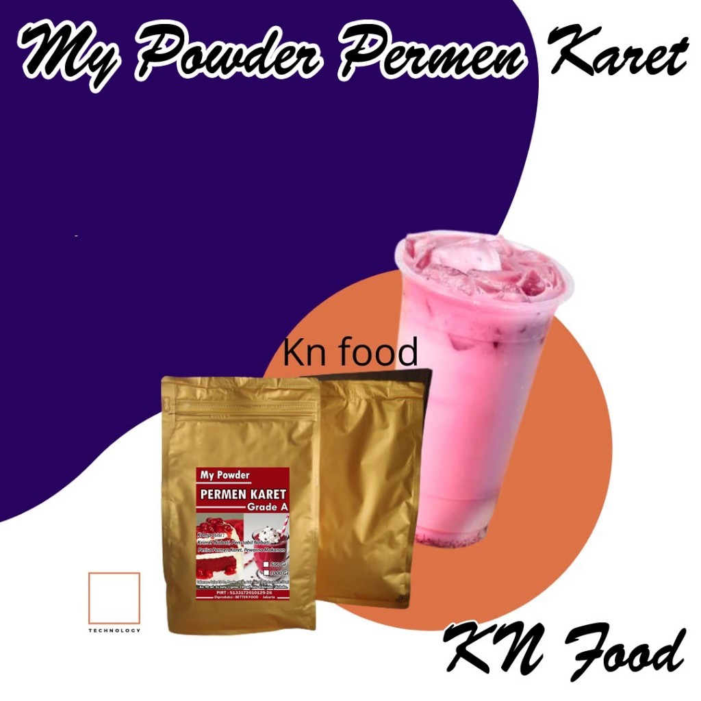 

SERBUK MINUMAN RASA PERMEN KARET/MY POWDER GRADE A 1 KILO.