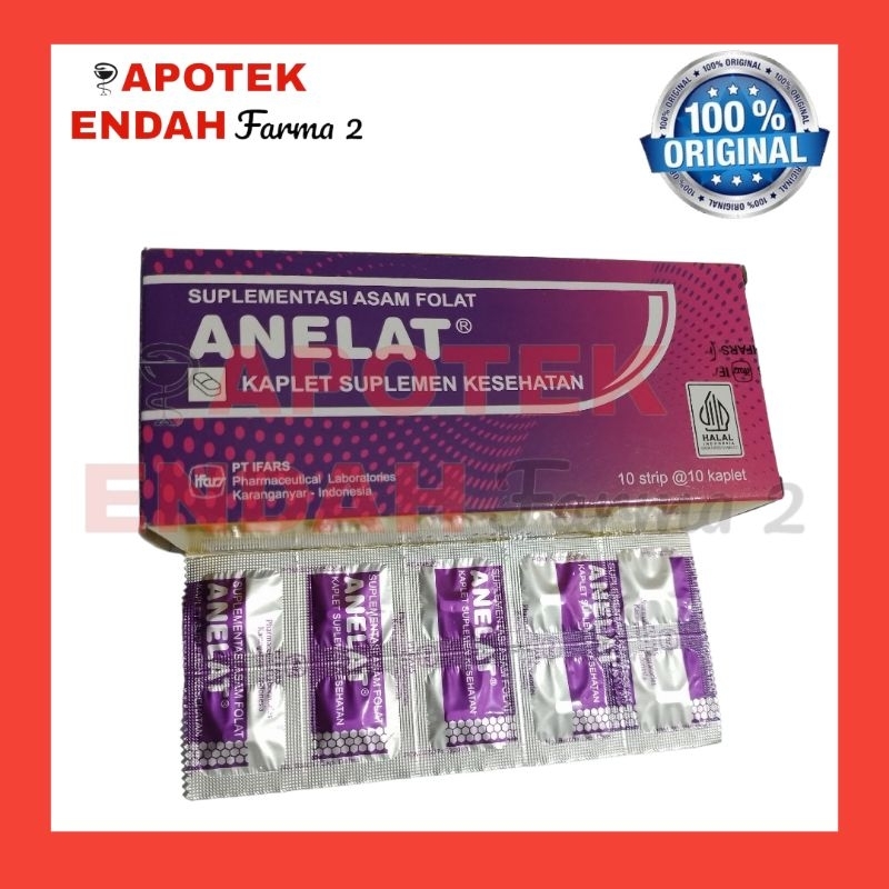 ANELAT TABLET PERBOX vitamin asam folat