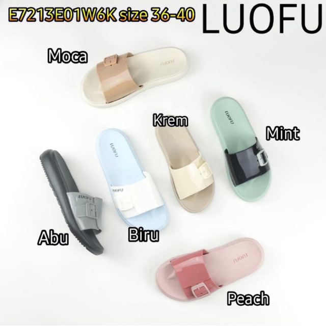 Sandal luofu Wanita Sandal jelly karet Sandal luofu Sandal Luofu import Size 36-40