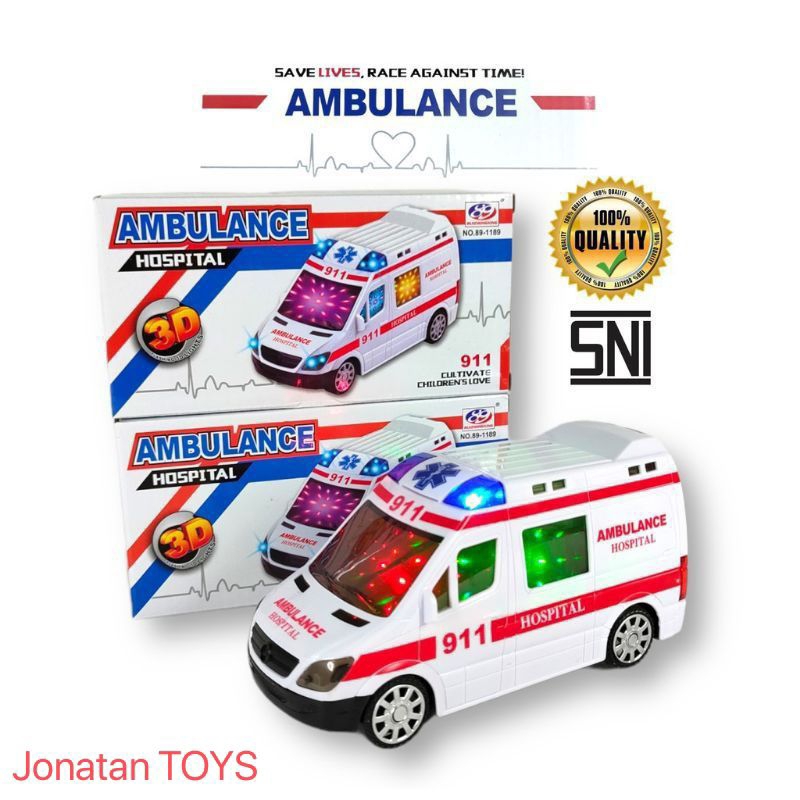 mainan mobil ambulance