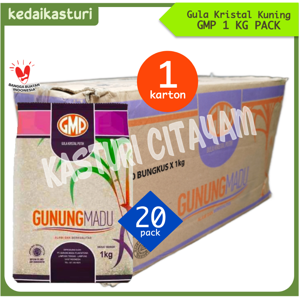 

GMP 1kg Gula Pasir Kristal Kuning [1 Karton x 20 Pack]
