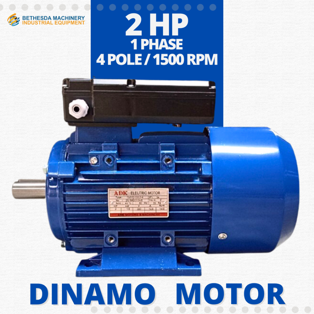 2 HP 1 Phase Elektro Motor 1500Rpm Dinamo Motor 2 HP 4 P Electricity