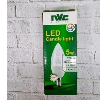 Lampu LED Candle 5 Watt E14 3000K Warm White NVC
