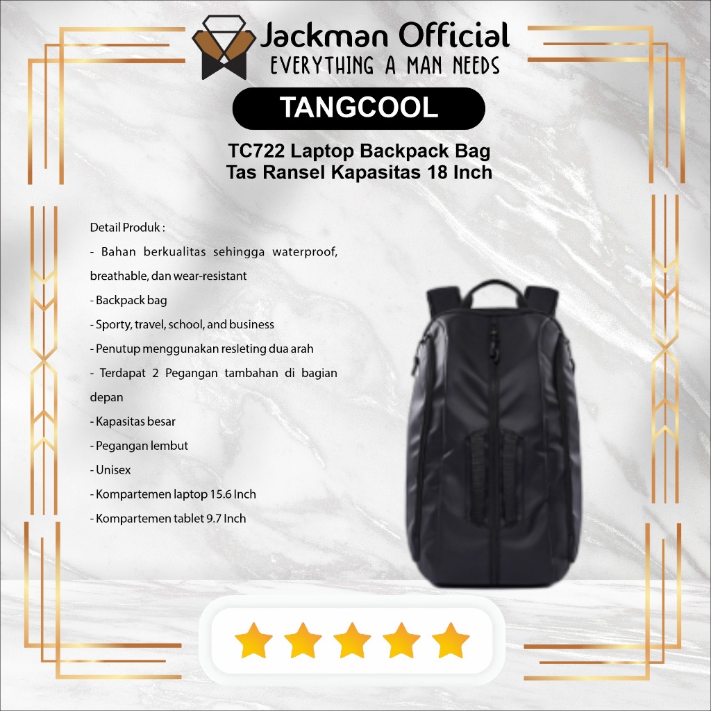 TANGCOOL TC722 Laptop Backpack Bag - Tas Ransel Kapasitas 18 Inch