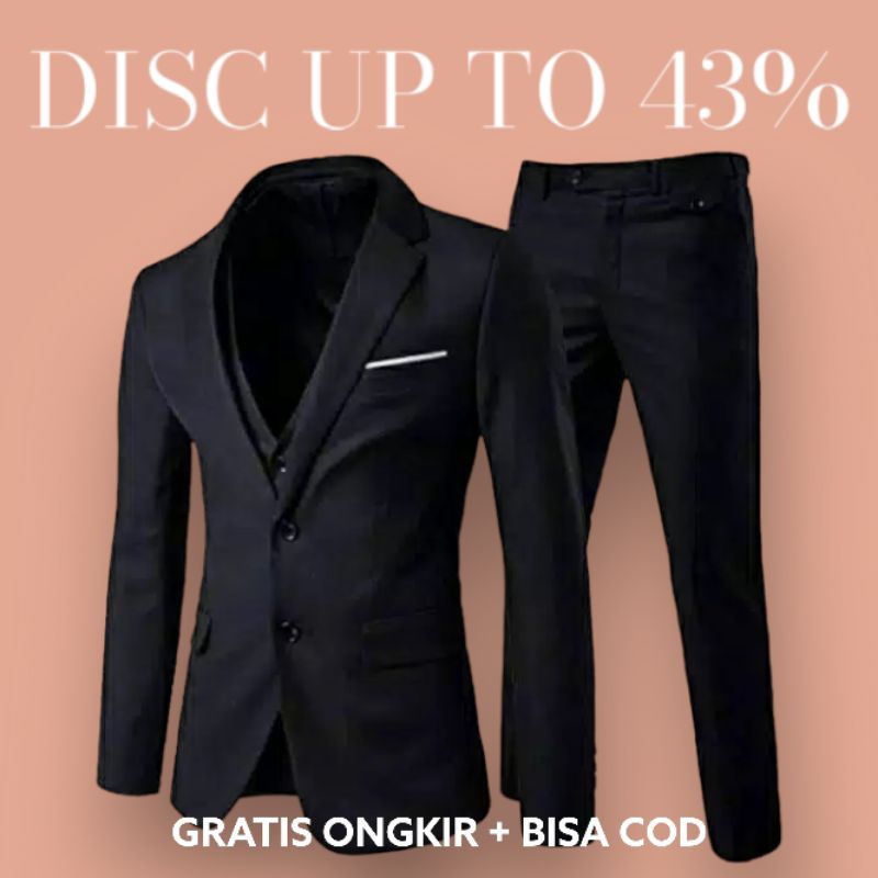 SATU SET JAS DAN CELANA FORMAL PRIA KUALITAS PREMIUM
