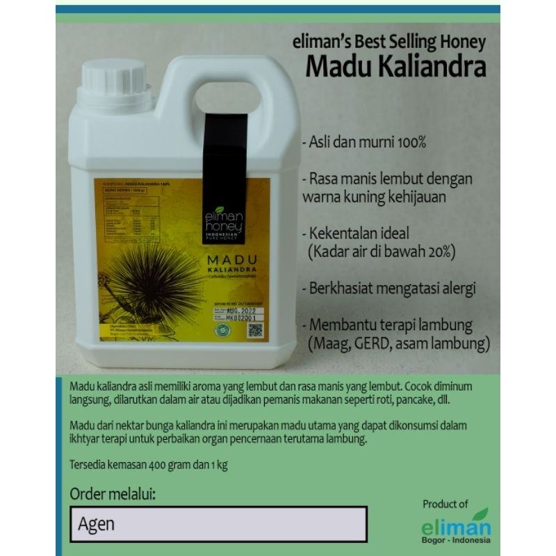 

Madu Kaliandra by Eliman 1000gr