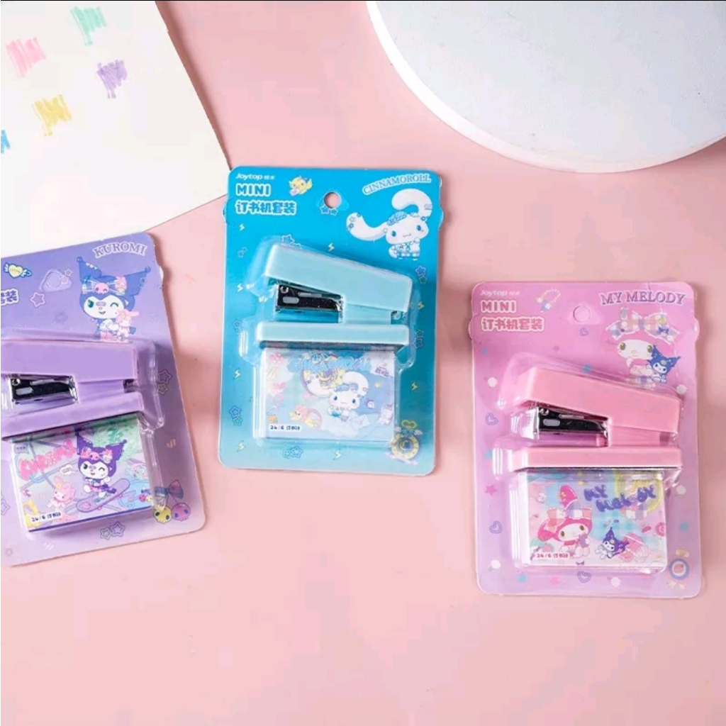

Onjun Store - Stapler Staples Kertas Mini Sanrio My Melody Kuromi Cinnamoroll (JOYTOP)