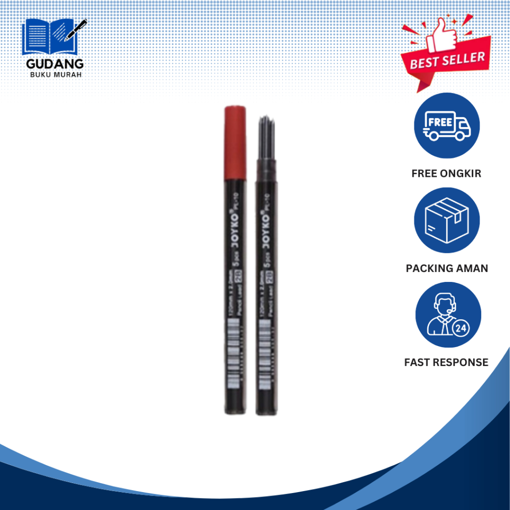 

Isi / Refill Lead Pensil Mekanik Joyko 2B PL - 10 2.0 mm /Harga Per box kecil / GUDANG BUKU MURAH