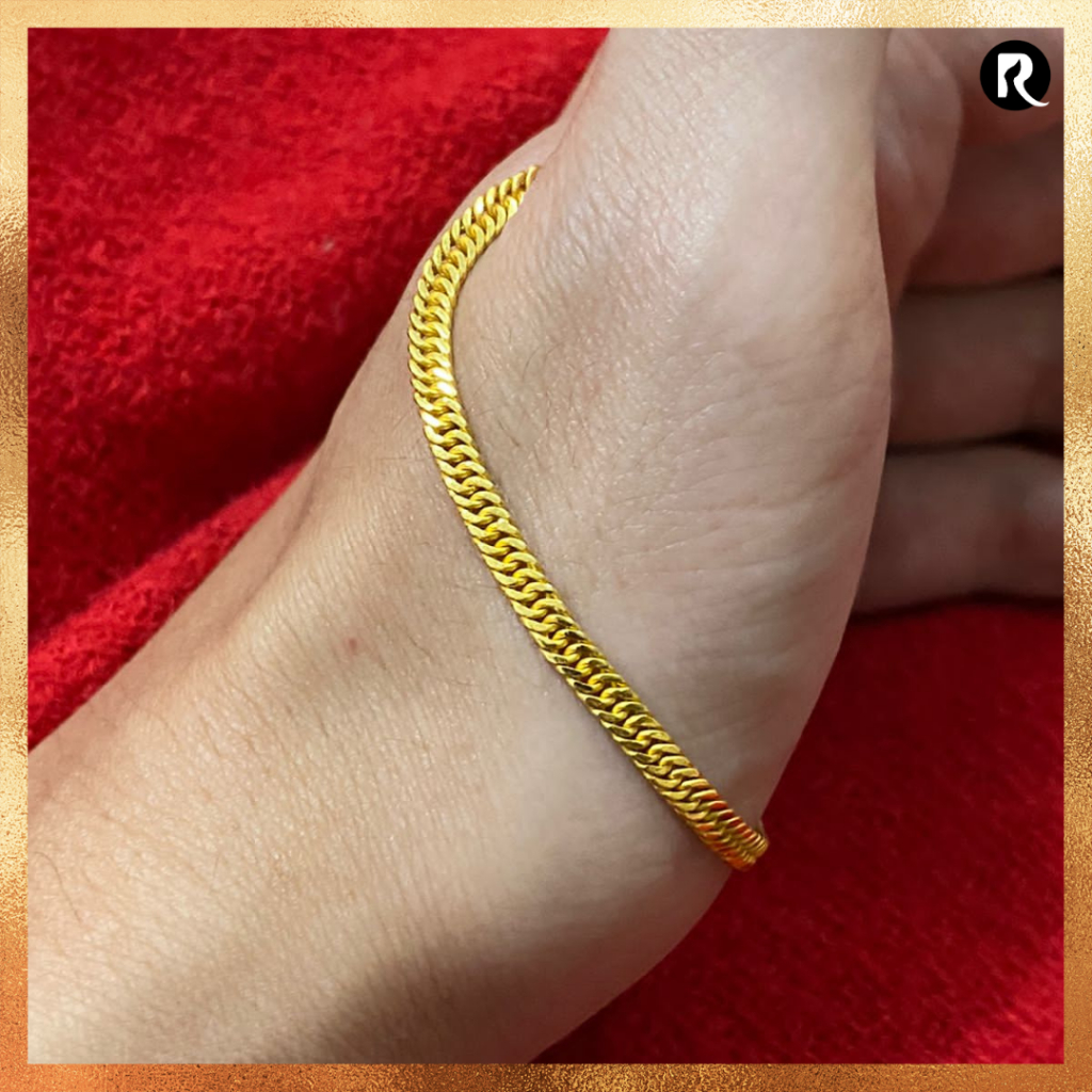 Gelang emas 24 karat asli Model Rante sirih 92% 99%