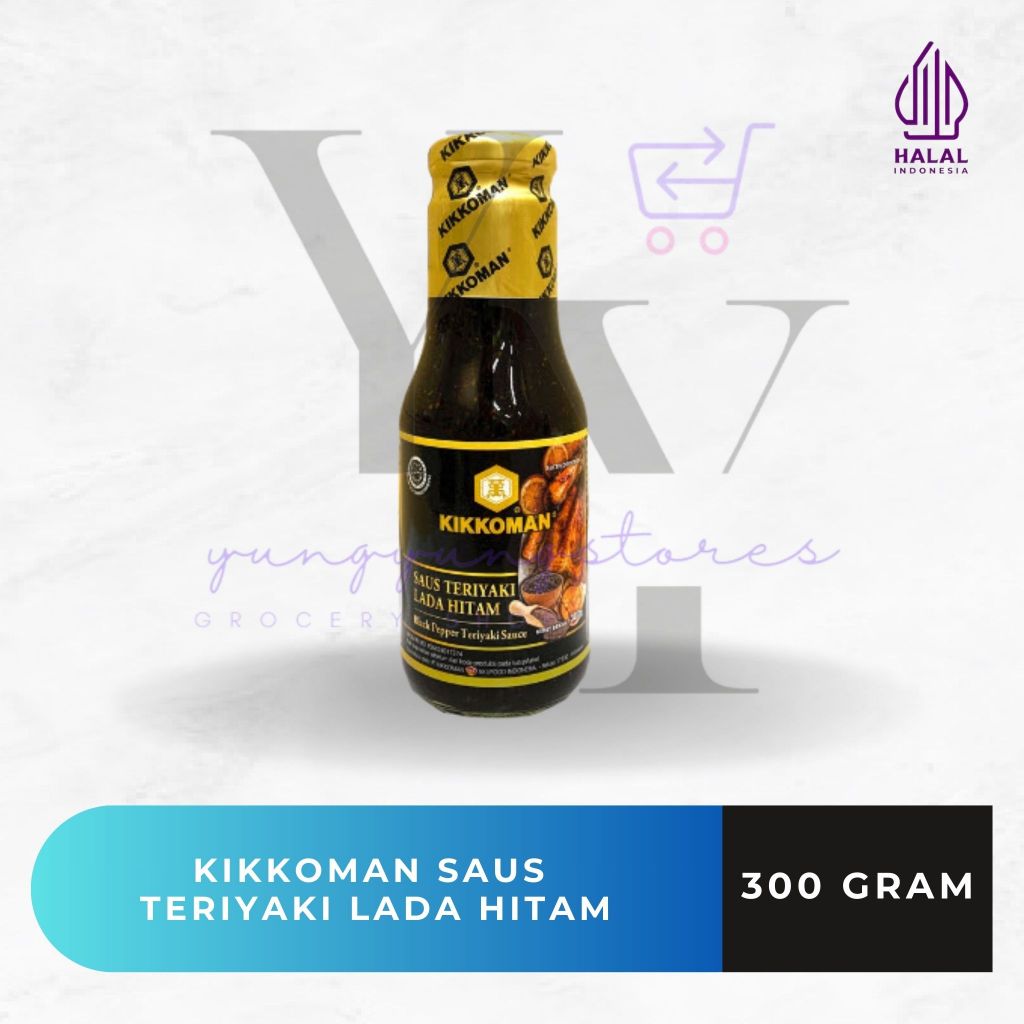 

Kikkoman Saus Teriyaki Lada Hitam / Black Pepper Teriyaki Sauce 300 gram