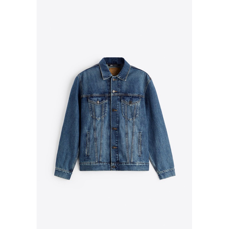 ZARA BASIC DENIM JACKET + Paper Bag