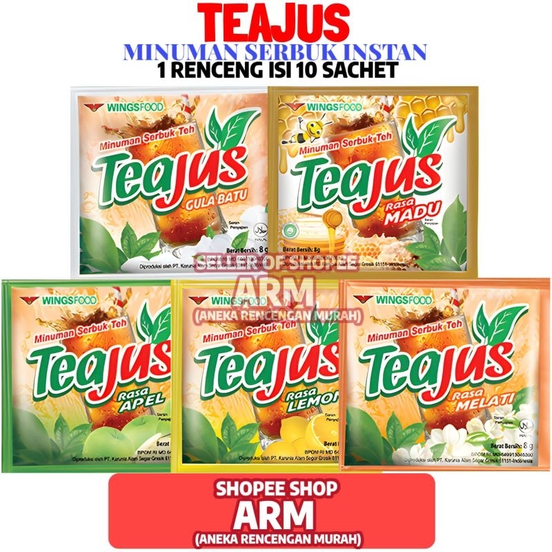 

Minuman Serbuk Teajus 1 Renceng Isi 10 Sachet