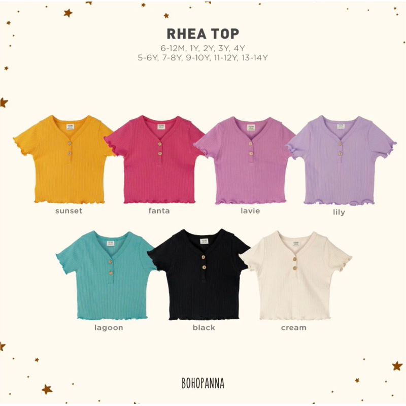 BOHOPANNA - RHEA TOP - ATASAN ANAK PEREMPUAN