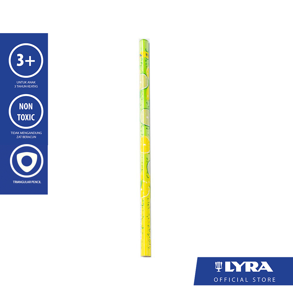 

LYRA Triangular Fancy Pencil - Pensil dengan Desain Menarik lemon,Apple,Stawberry (2067B/I)