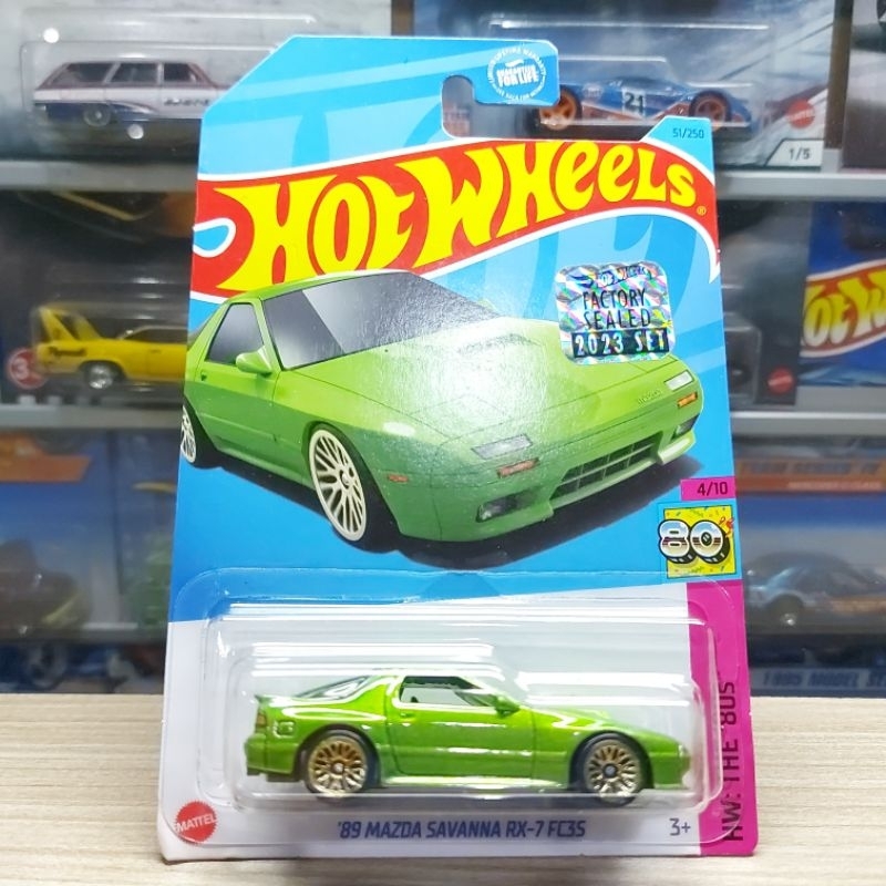 HOT WHEELS 89 MAZDA SAVANNA RX 7 FC35 GREEN - FS 2023 - ORIGINAL HOTWHEELS