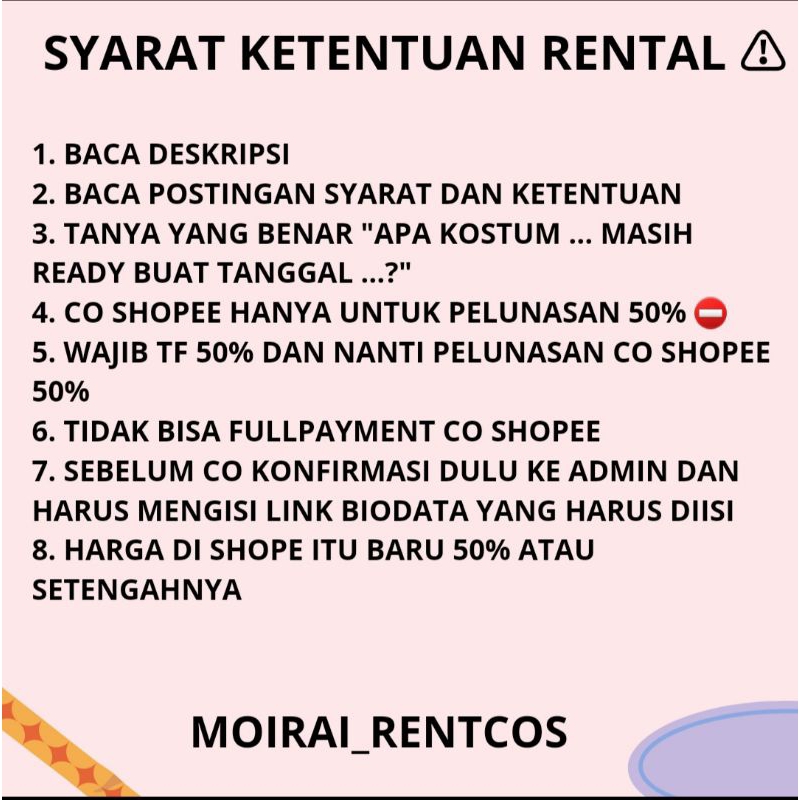 Tahan Lama Rental Costume Cosplay Gaeul