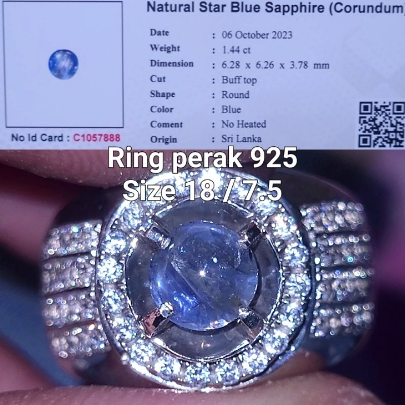 natural blue safir ceylon star sapphire srilanka