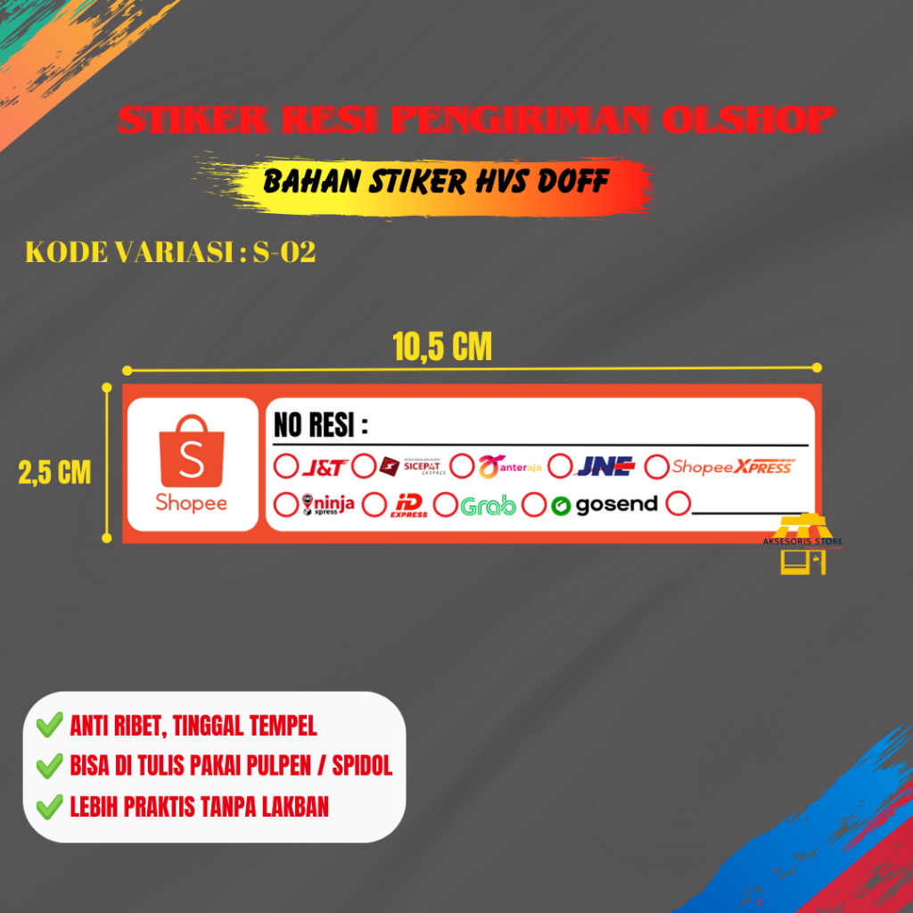 

STIKER LABEL PENGIRIMAN OLSHOP / STICKER RESI PENGIRIMAN