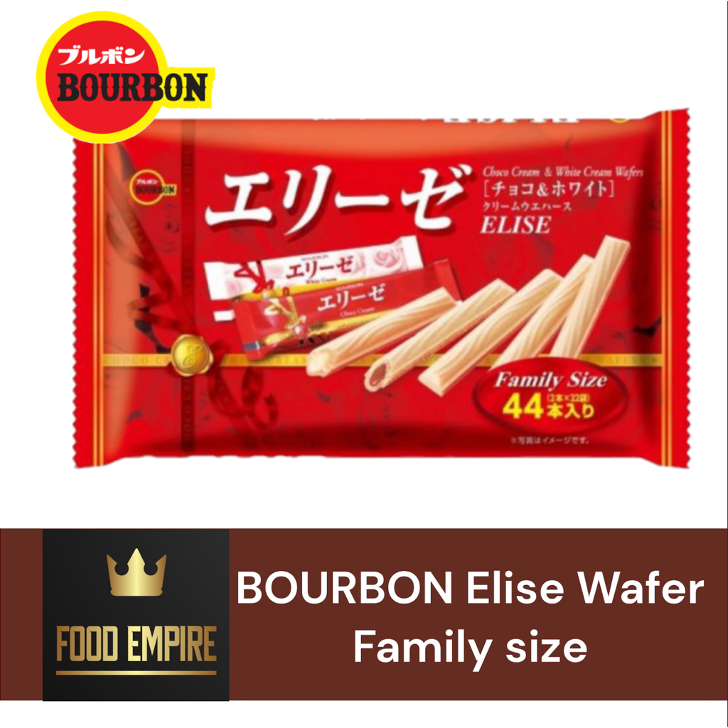 

BOURBON Elise Family Size 144 gr | Choco & White Cream Wafer Jepang