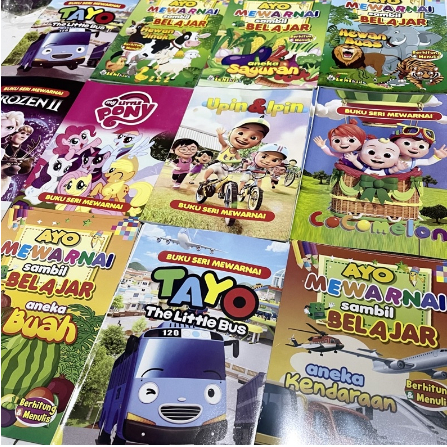 

Buku Mewarnai Sambil Belajar Buku Edukasi Anak Berhitung dan Menulis A5