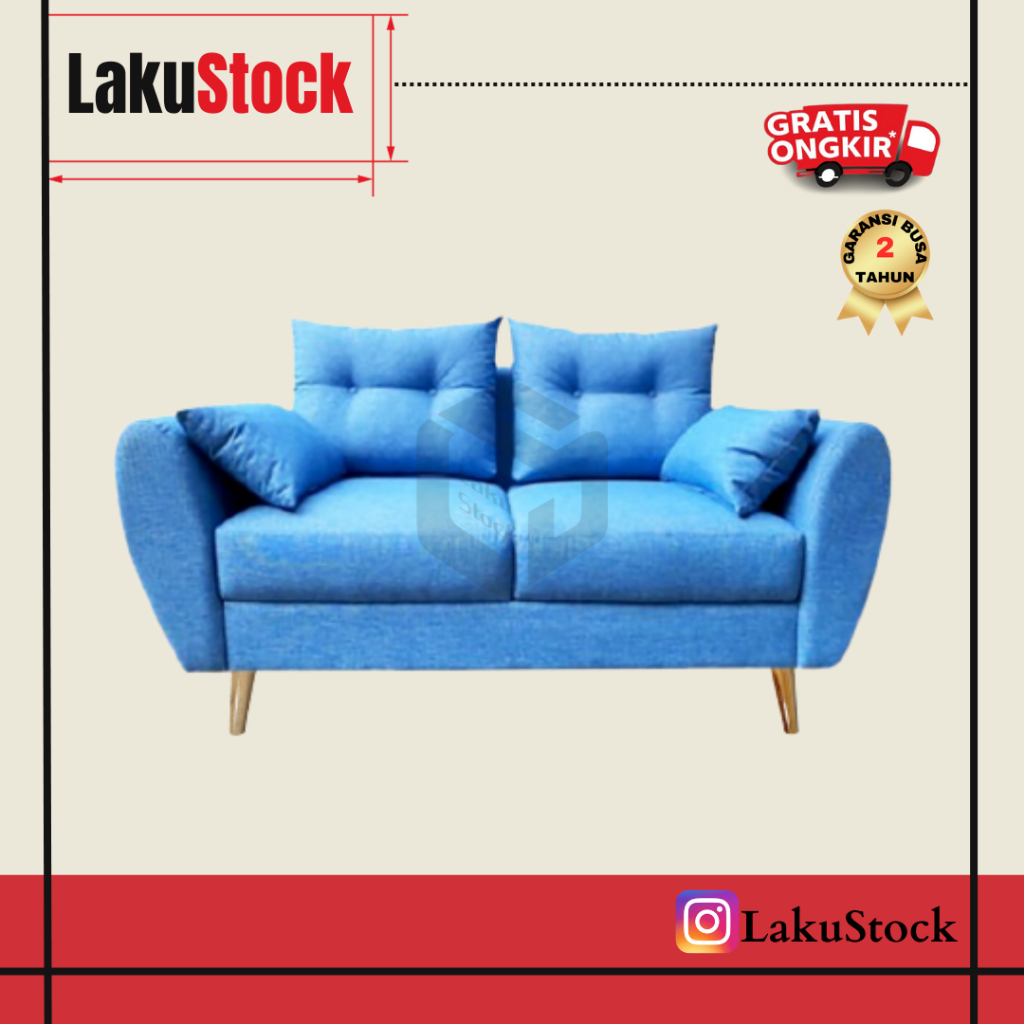 Sofa 2 Seater Hazola Sofa 2 Seater Retro Minimalis Sofa 2 Dudukan