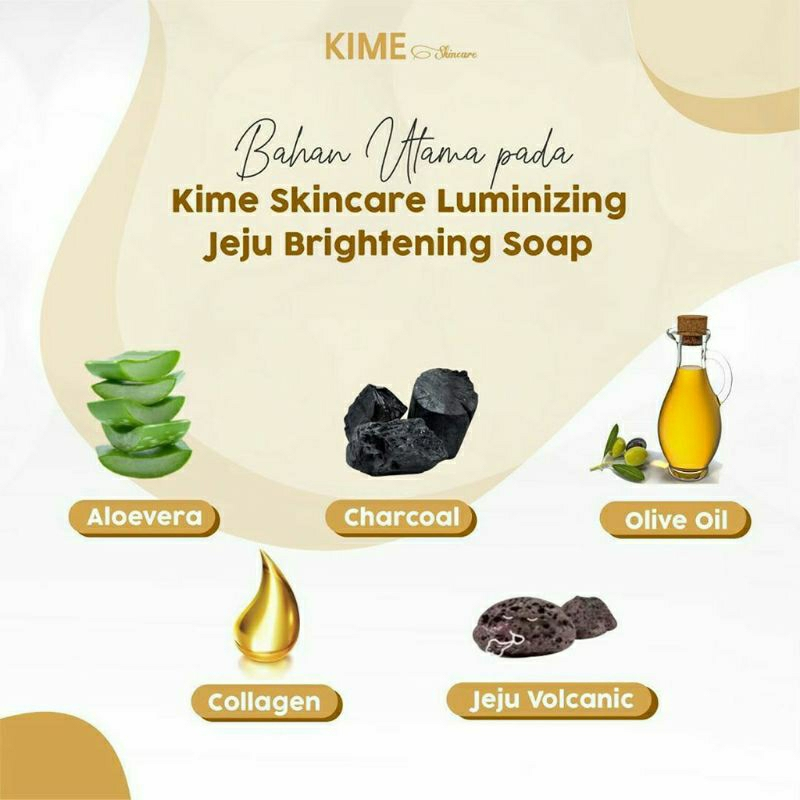 Paket Hemat 2 Pack Sabun KIME Skincare Luminizing Jeju Brightening Soap ( 2pack isi 4 Sabun)