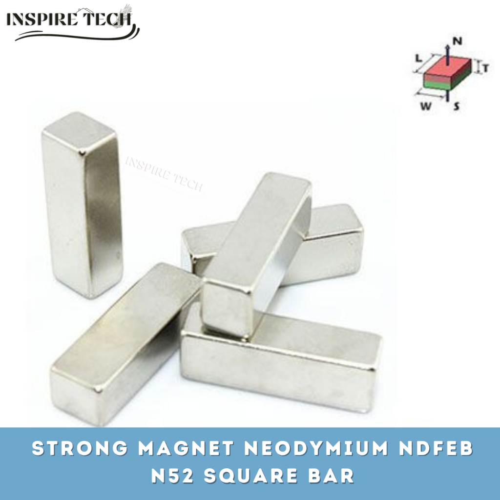 Magnet super kuat Bar Batang N35 NdFEB SQUARE BAR MAGNET