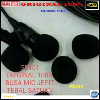 G161 Original 100% busa mic jepit bando klip headset tebal spoon mik pengaman microphone ori pembung
