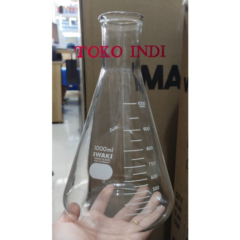 Erlenmeyer IWAKI & PYREX 1000 ml/Gelas Erlen/Erlenmeyer