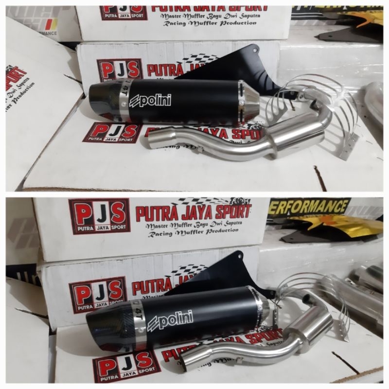 knalpot polini vespa matic sprint/prinavera/beneli paranea/lx/gts full system pnp