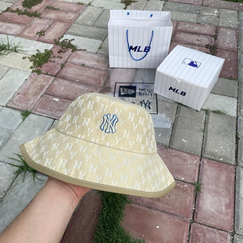 TOPI BUCKET HAT MLBNEWYORK NY ynks FISHERMAN CAP MONOGRAM
