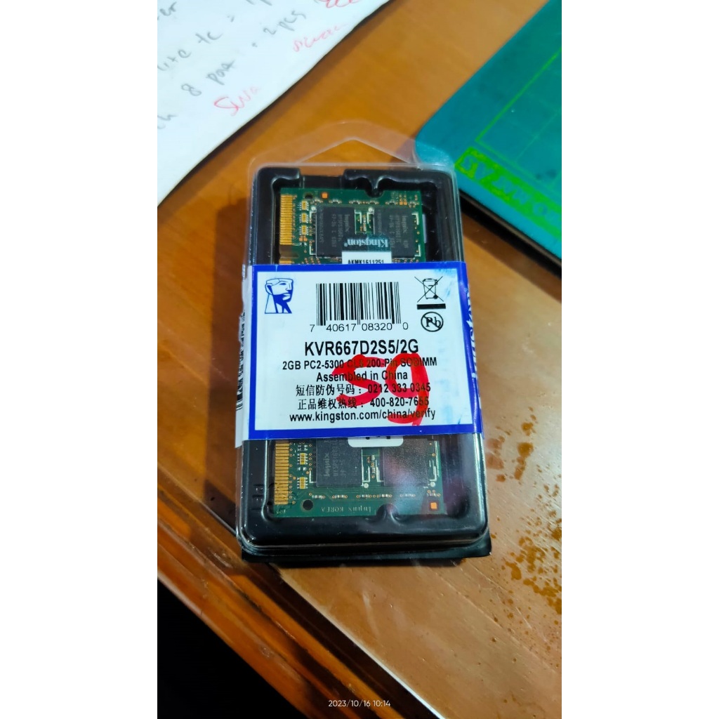 RAM LAPTOP KINGSTON DDR2 2GB 5300/667 MHz