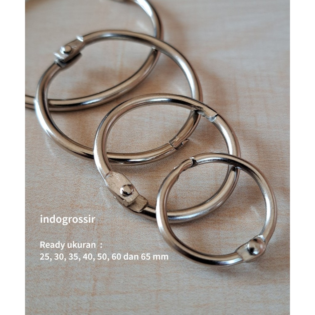 

Binder ring buka tutup / ring scrapbook / ring kalendar / ring jilid spiral ukuran komplit