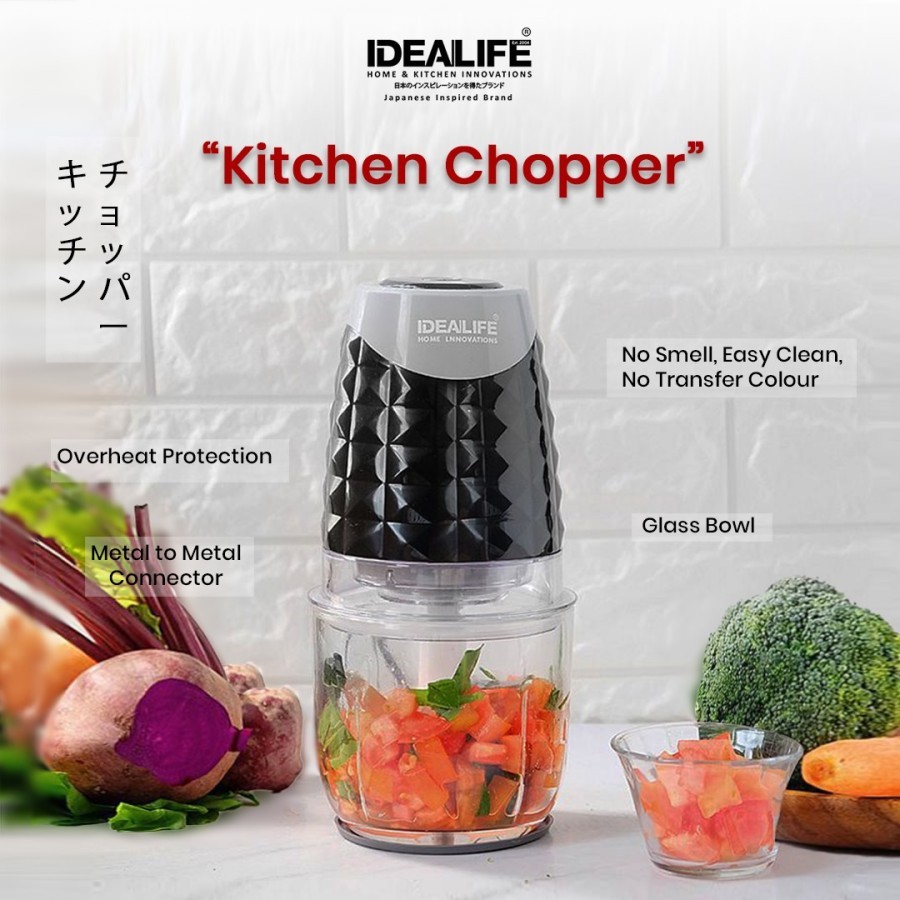 Idealife Eco Food Chopper IL 216S Penggiling Daging / Blender Bumbu