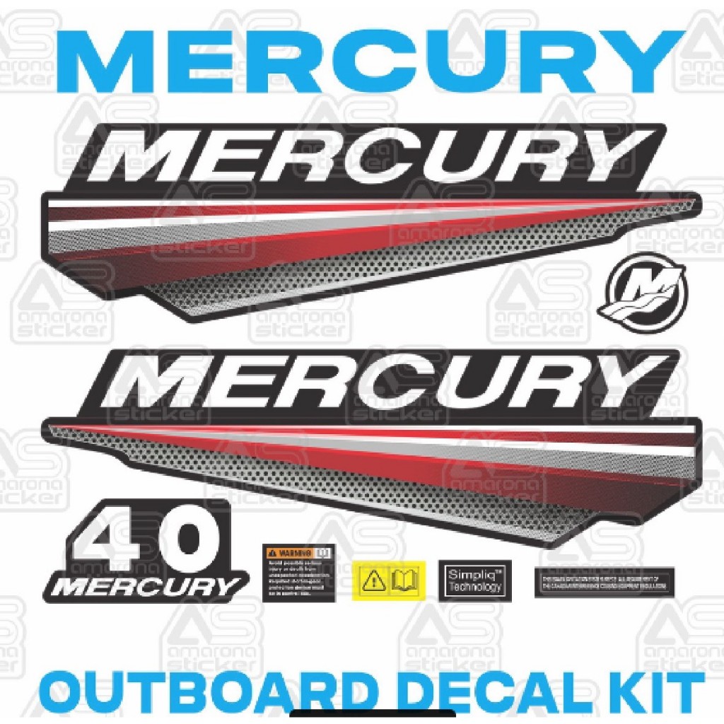 STICKER MESIN TEMPEL MERCURY 40 PK LANCIP