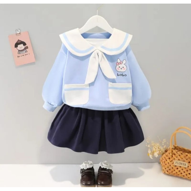 Setelan Anak Usia 1 - 6 Tahun / BOBO set kids / Setelan rok anak perempuan