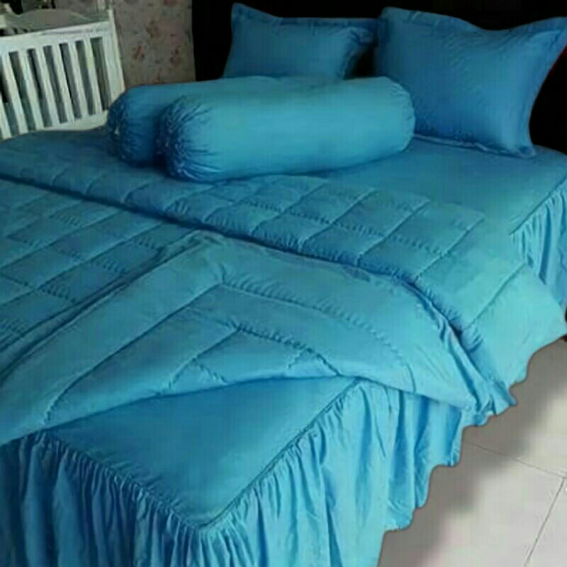 PROMO SPREI RUMBAI DAN BEDCOVER POLOS TINGGI 25