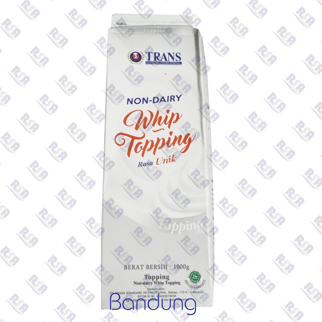 

Non Dairy Whipping Topping Trans Silver 1 Liter di Import dari China