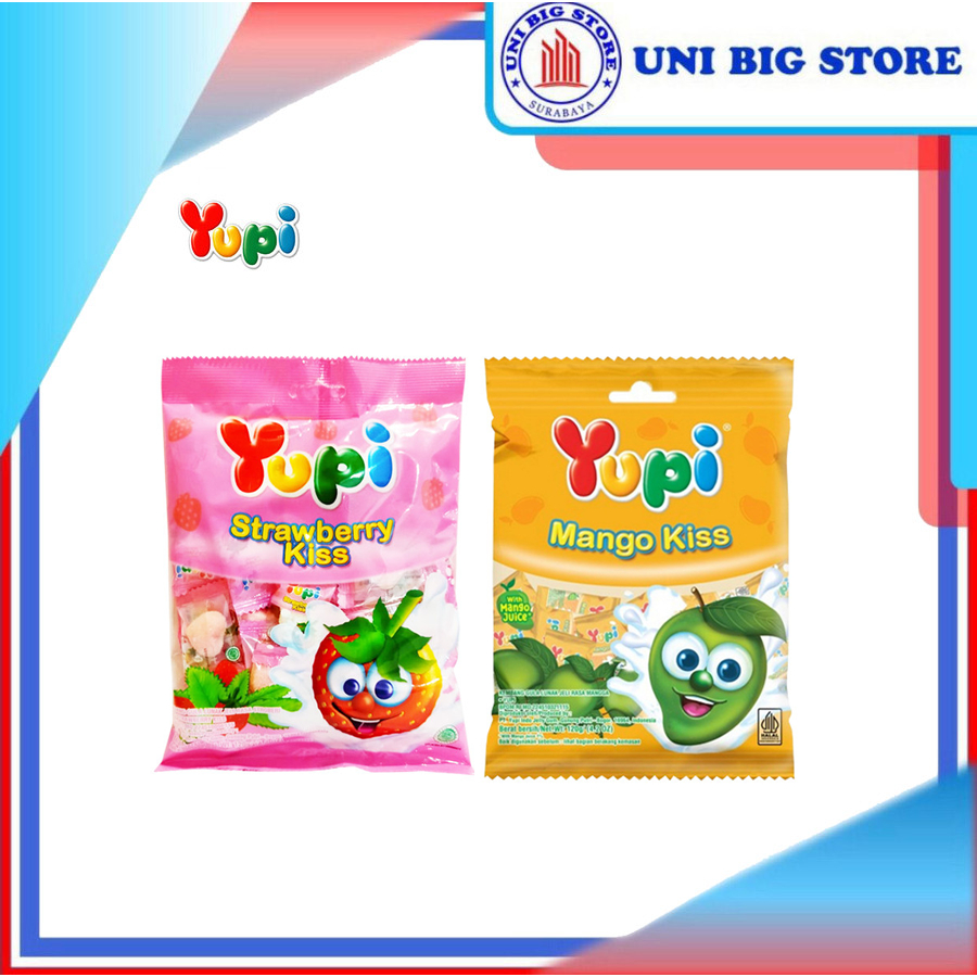 

Yupi Permen Jelly Candy Strawberry | Mango Kiss Bag 120 gr