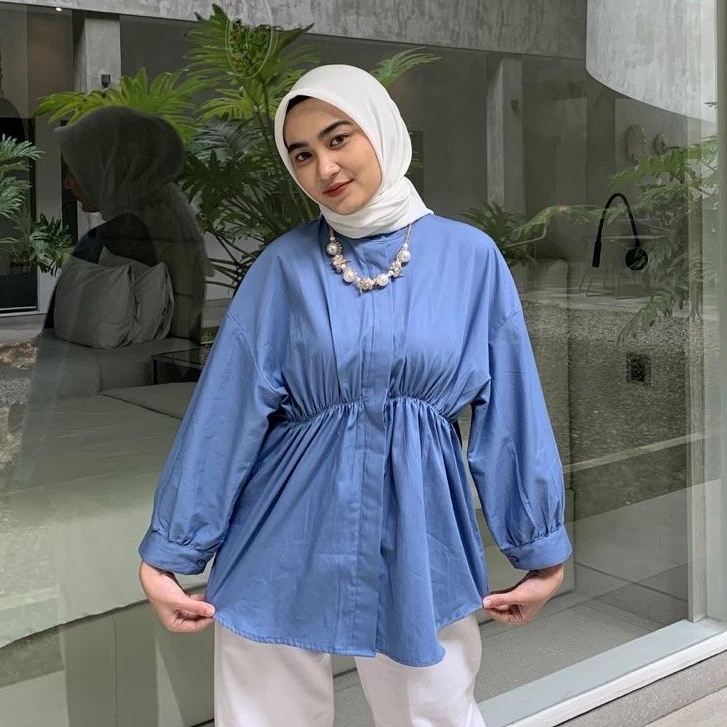 grosir_solo || ALYA SHIRT / LAURA TOP BLOUSE KERUT DEPAN / ATASAN CRINKLE BLOUSE KEMEJA KERUT
