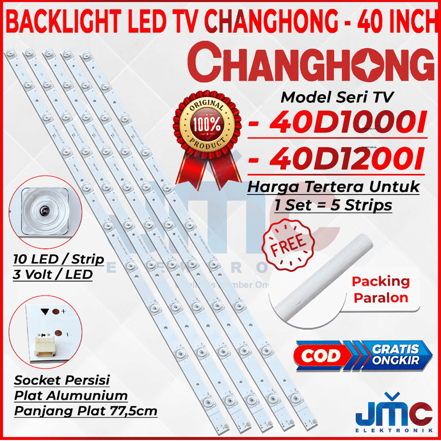 BACKLIGHT TV LED CHANGHONG 40 INCH 40D1000 40D1200 40D1000I 40D1200I