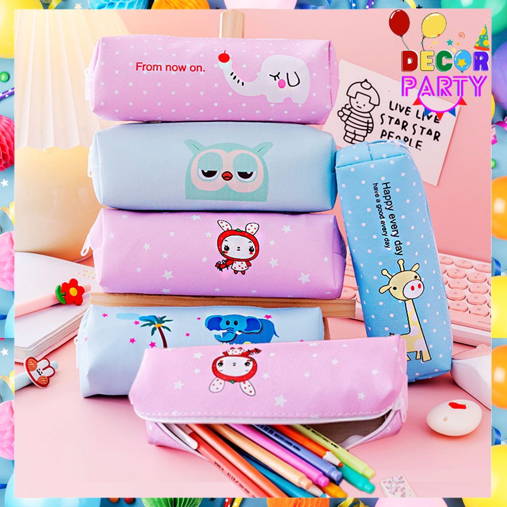 

DP Tempat Pensil Pulpen Unik Karakter Hewan Lucu Kotak Pensil Serbaguna Motif Animal Dompet pouch make up kosmetik wanita
